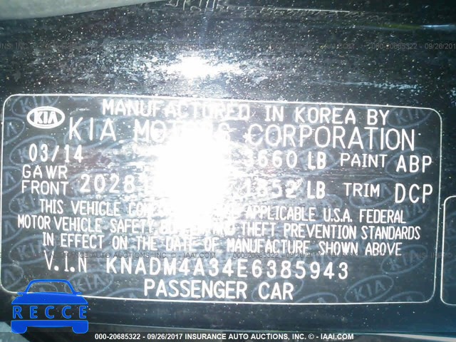 2014 KIA RIO LX KNADM4A34E6385943 image 8