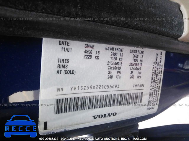 2002 Volvo V70 XC YV1SZ58D221056693 image 8