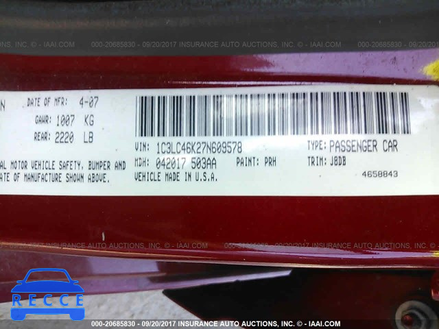 2007 Chrysler Sebring 1C3LC46K27N609578 Bild 8