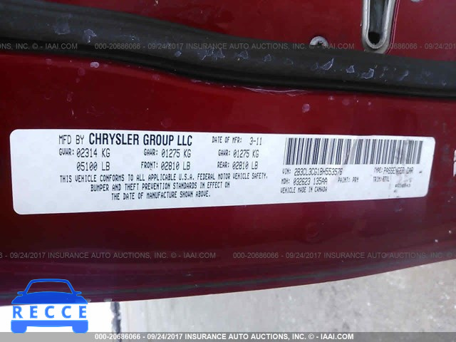 2011 Dodge Charger 2B3CL3CG1BH553576 зображення 8