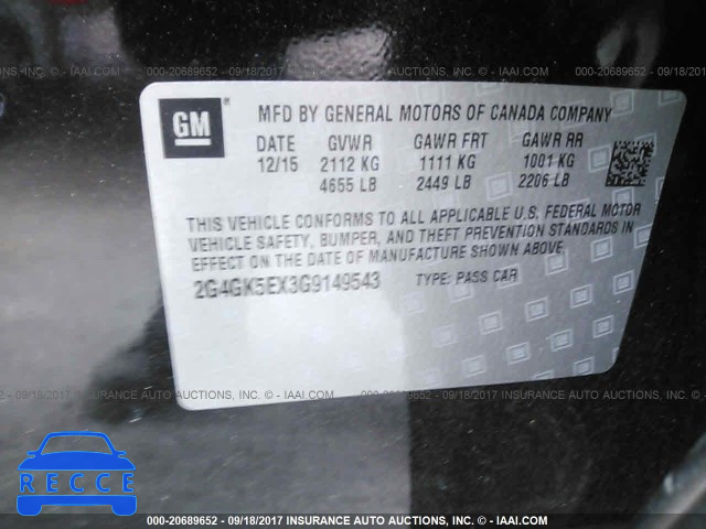 2016 Buick Regal 2G4GK5EX3G9149543 image 8