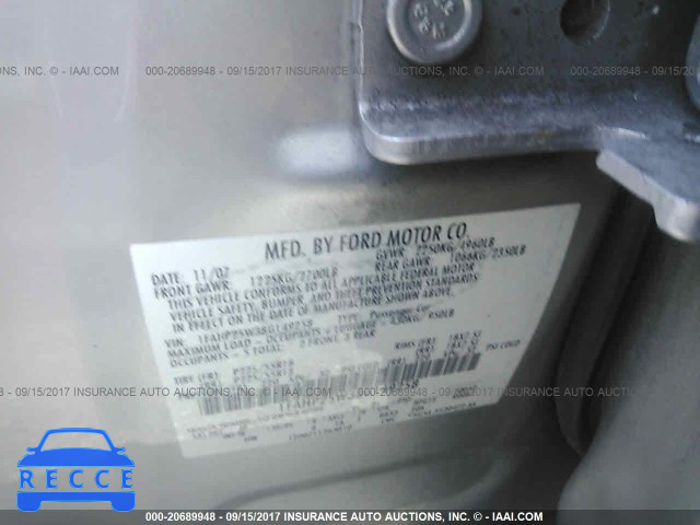 2008 FORD TAURUS 1FAHP25W38G149258 image 8