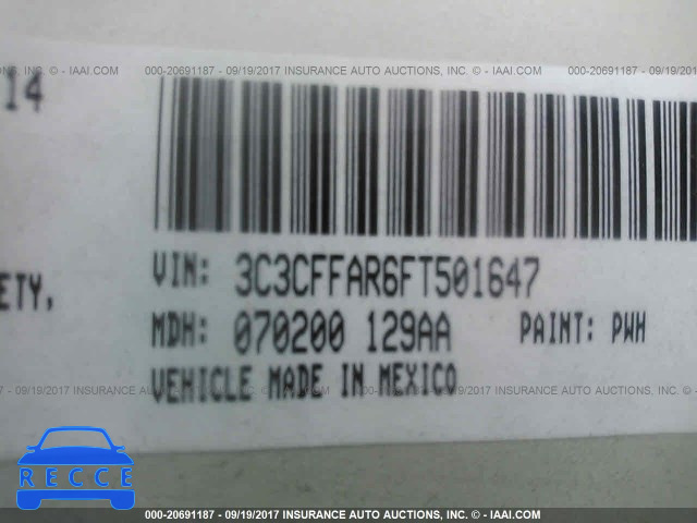 2015 Fiat 500 3C3CFFAR6FT501647 image 8