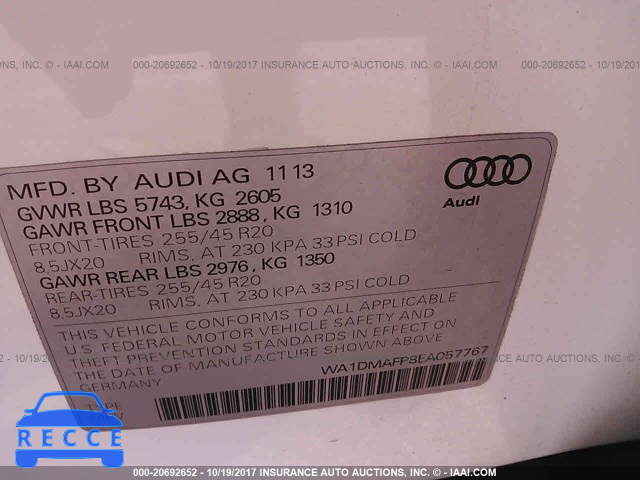 2014 Audi Q5 WA1DMAFP8EA057767 image 8