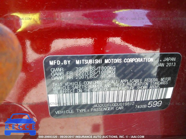 2013 Mitsubishi Lancer ES/ES SPORT JA32U2FU0DU019812 Bild 8