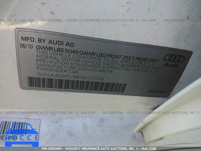 2011 Audi S4 PRESTIGE WAUMGAFL9BA011335 image 8