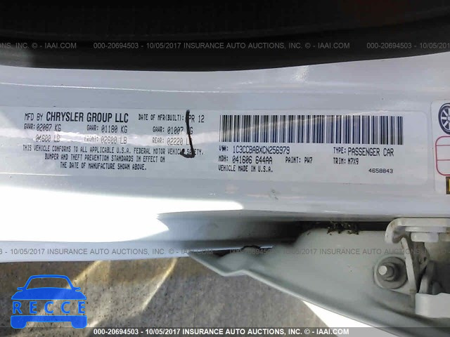 2012 Chrysler 200 1C3CCBABXCN256979 image 8