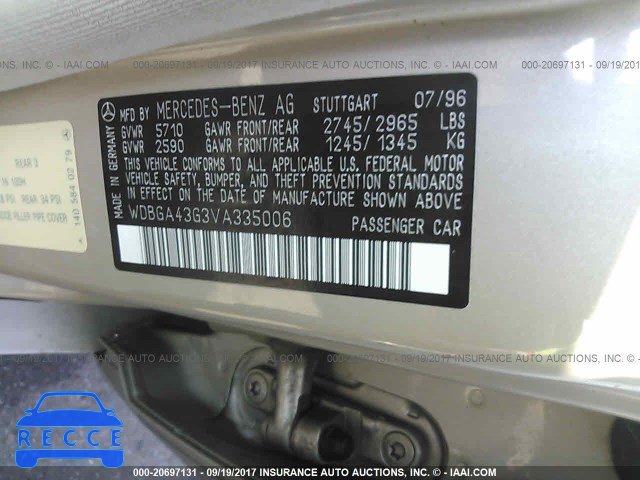 1997 Mercedes-benz S 420 WDBGA43G3VA335006 image 8