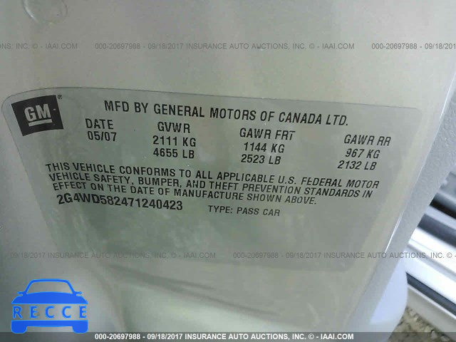 2007 Buick Lacrosse 2G4WD582471240423 зображення 8