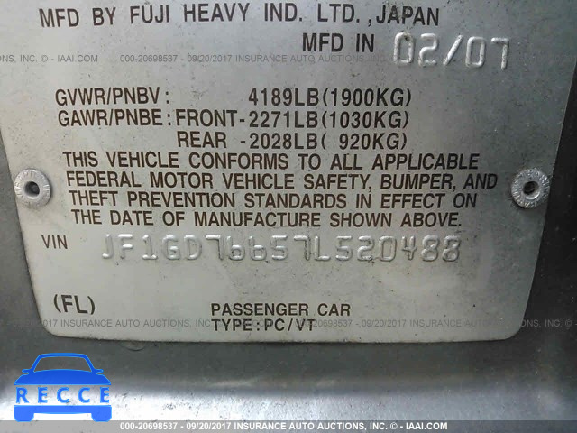 2007 Subaru Impreza WRX STI JF1GD76657L520488 Bild 8