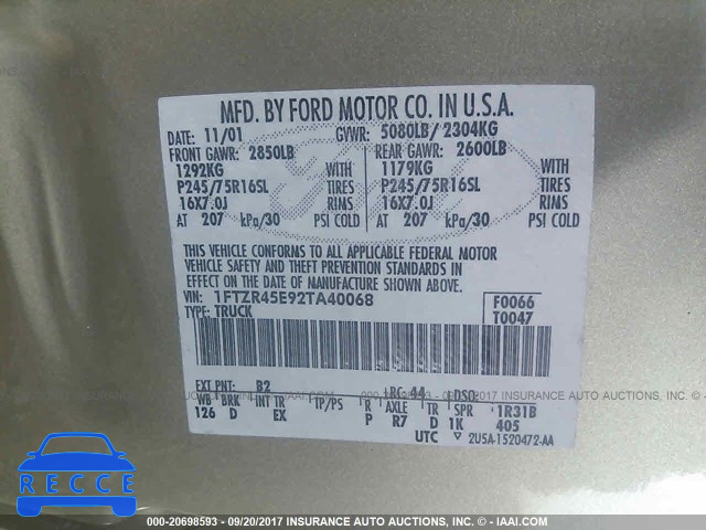 2002 Ford Ranger 1FTZR45E92TA40068 image 8