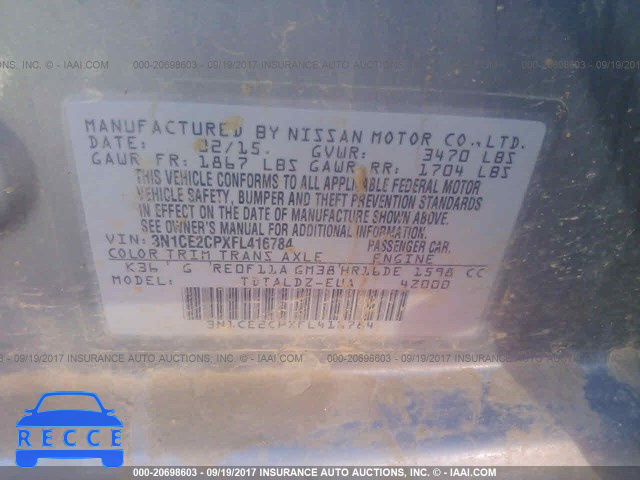 2015 Nissan Versa Note 3N1CE2CPXFL416784 image 8
