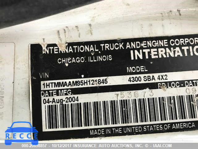 2005 INTERNATIONAL 4300 4300 1HTMMAAM95H121845 Bild 9