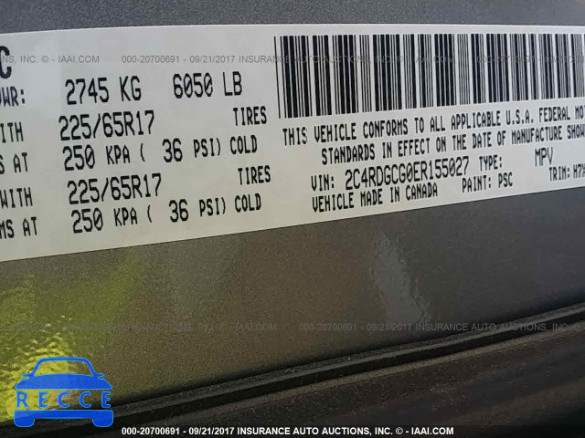 2014 Dodge Grand Caravan 2C4RDGCG0ER155027 image 8