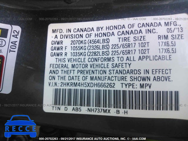 2013 Honda CR-V EX 2HKRM4H5XDH666262 image 8
