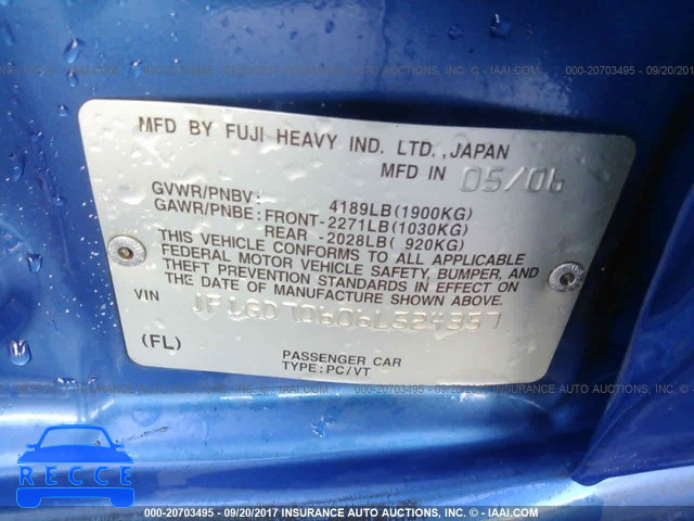 2006 Subaru Impreza WRX STI JF1GD70606L524357 image 8