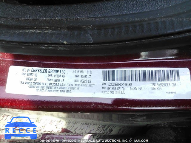 2012 Chrysler 200 1C3CCBBBXCN109186 image 8