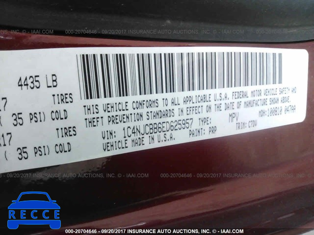2014 Jeep Compass SPORT 1C4NJCBB6ED625957 image 8