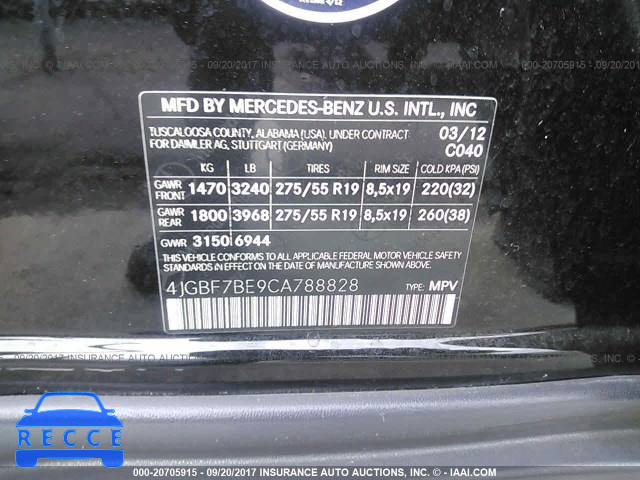 2012 Mercedes-benz GL 4JGBF7BE9CA788828 зображення 8