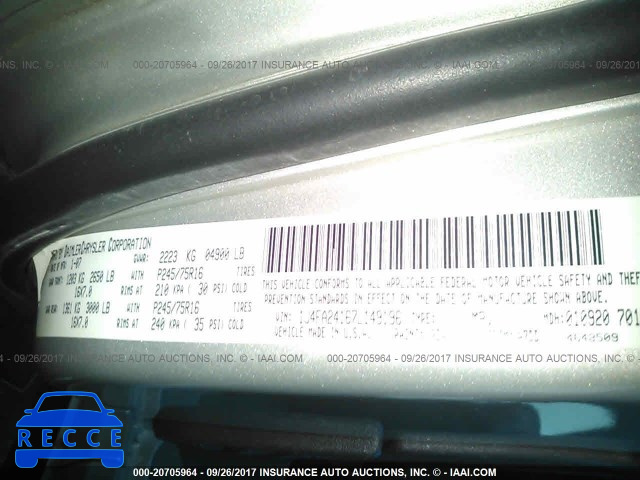 2007 Jeep Wrangler X 1J4FA24167L149196 image 8