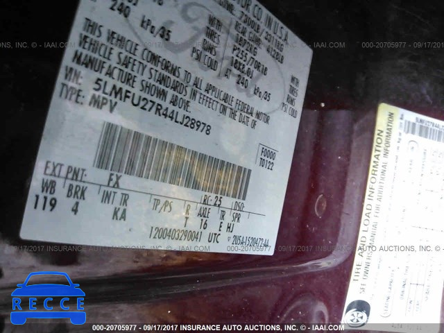 2004 Lincoln Navigator 5LMFU27R44LJ28978 image 8