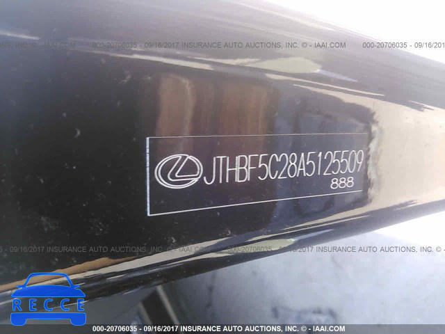 2010 Lexus IS 250 JTHBF5C28A5125509 Bild 8