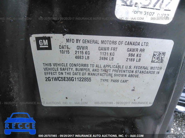2016 Chevrolet Impala Limited 2G1WC5E36G1122855 image 8