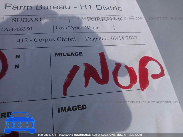 2010 Subaru Forester JF2SH6DC1AH766350 image 6