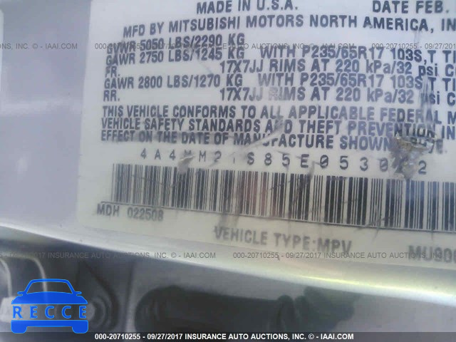 2005 Mitsubishi Endeavor LS 4A4MM21S85E053002 image 8
