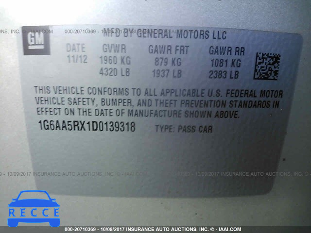 2013 Cadillac ATS 1G6AA5RX1D0139318 image 8