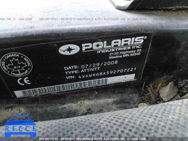 2009 Polaris Ranger 4XAWH68A592707221 зображення 9