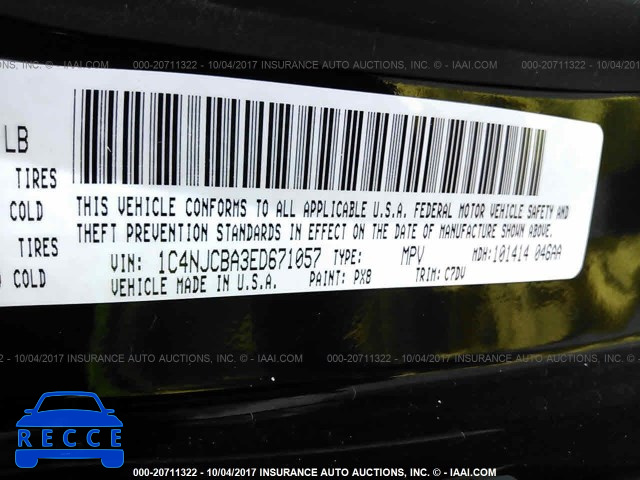 2014 Jeep Compass SPORT 1C4NJCBA3ED671057 image 8