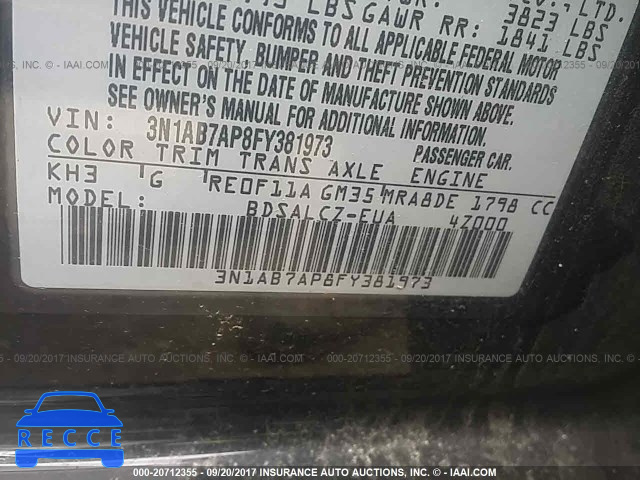 2015 Nissan Sentra 3N1AB7AP8FY381973 image 8