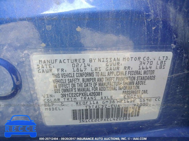 2014 Nissan Versa Note 3N1CE2CPXEL420381 image 8
