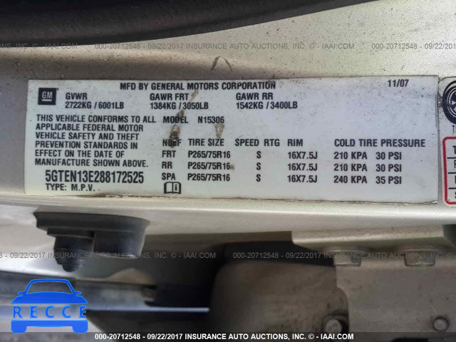 2008 Hummer H3 5GTEN13E288172525 зображення 8