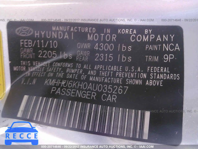 2010 Hyundai Genesis Coupe KMHHU6KH0AU035267 image 8