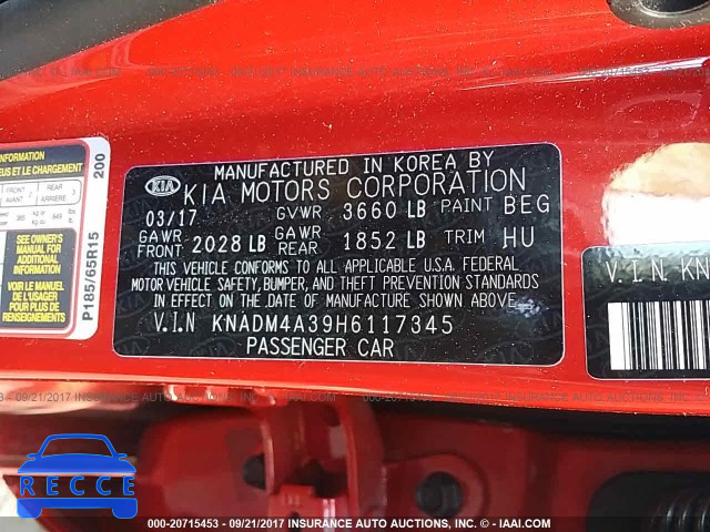 2017 KIA RIO LX KNADM4A39H6117345 image 8