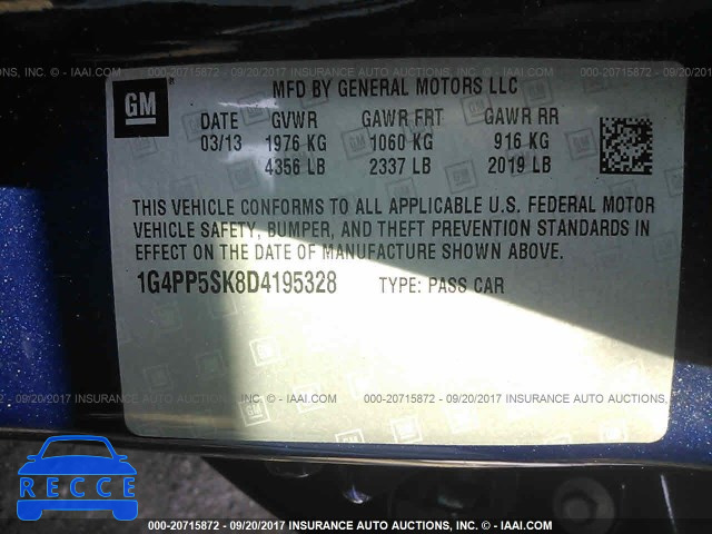 2013 Buick Verano 1G4PP5SK8D4195328 image 8