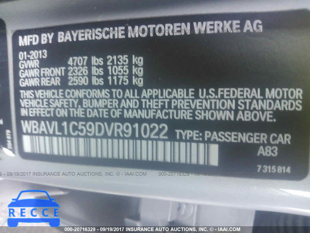 2013 BMW X1 WBAVL1C59DVR91022 зображення 8