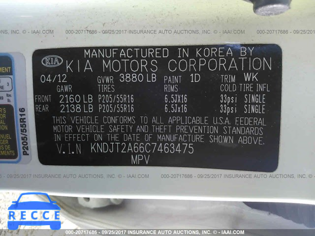 2012 KIA Soul KNDJT2A66C7463475 image 8