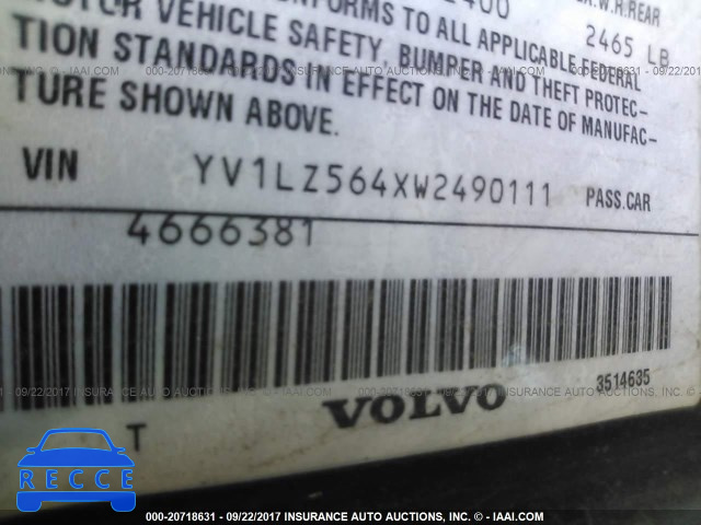 1998 Volvo V70 YV1LZ564XW2490111 image 8