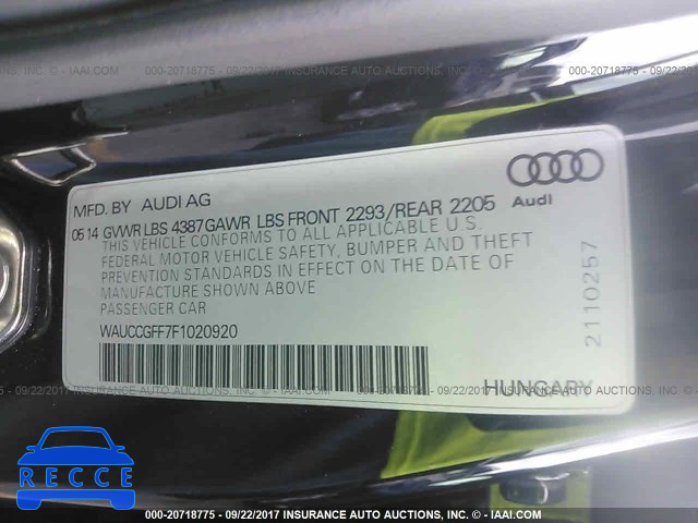 2015 Audi A3 WAUCCGFF7F1020920 image 8