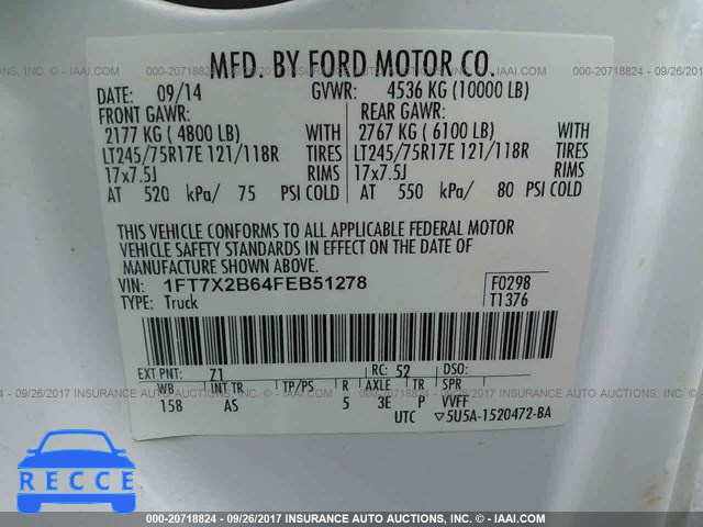2015 Ford F250 SUPER DUTY 1FT7X2B64FEB51278 image 8