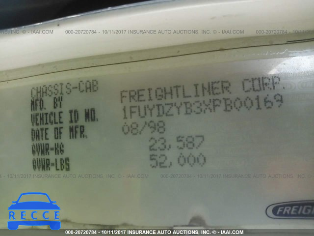 1999 FREIGHTLINER CONVENTIONAL 1FUYDZYB3XPB00169 image 9