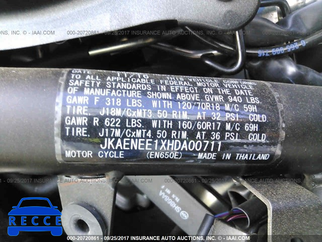 2017 KAWASAKI EN650 E JKAENEE1XHDA00711 image 9