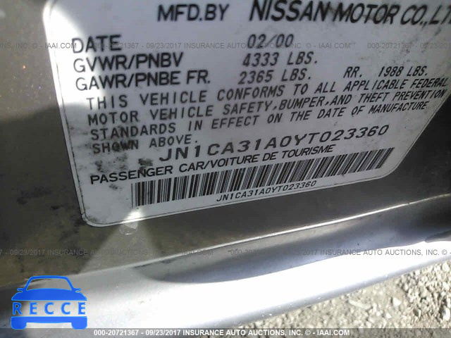 2000 Nissan Maxima JN1CA31A0YT023360 Bild 8