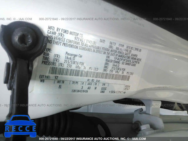 2013 Ford Focus 1FADP3F20DL327676 image 8
