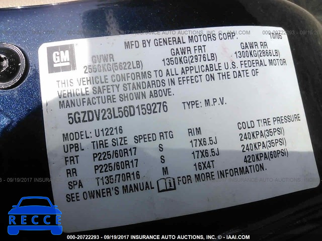 2006 Saturn Relay 3 5GZDV23L56D159276 зображення 8