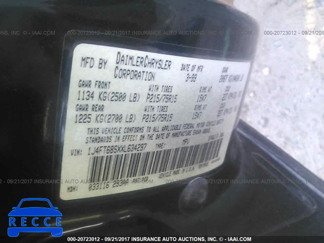 1999 JEEP CHEROKEE 1J4FT68SXXL634297 image 8