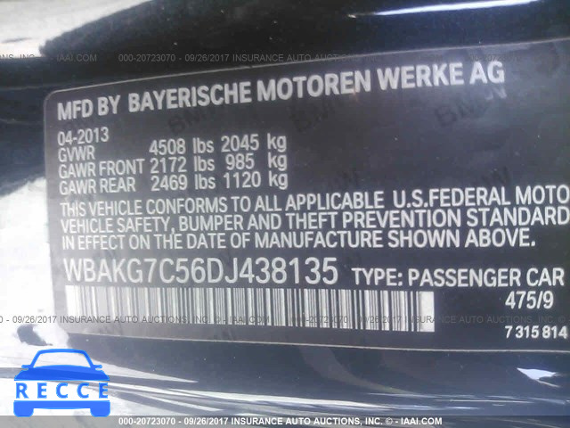2013 BMW 335 I WBAKG7C56DJ438135 Bild 8